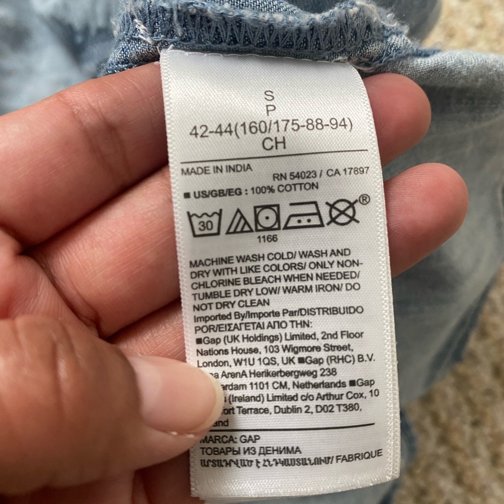 GAP | 100% Cotton Denim Tiered Tank Top Size Small - Picture 9 of 15